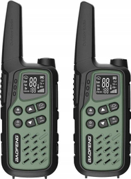Set walkie talkie Baofeng BF-25E PMR, 10 km, 16 kanale, i gjelbër