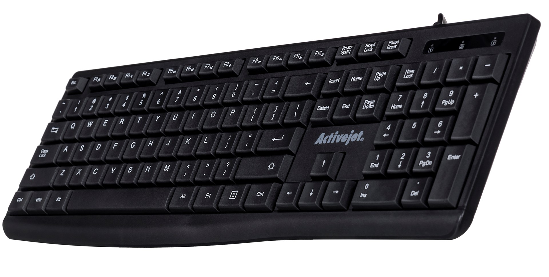 Tastierë Activejet K-3803S, USB, QWERTY, e zezë