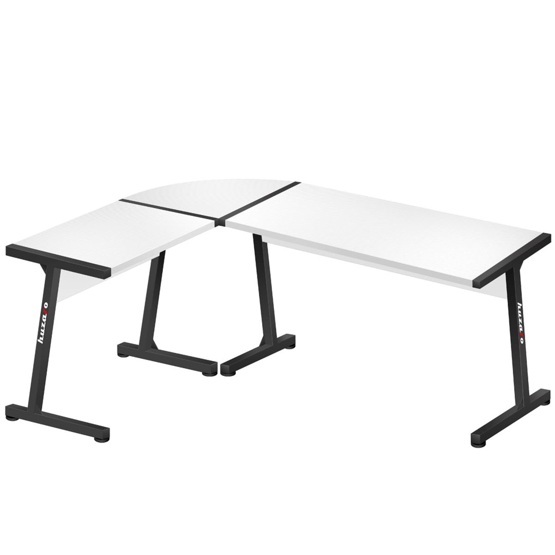 Tavolinë gaming këndore Huzaro Hero 6.0, 147x112 cm, 15mm, e bardhë