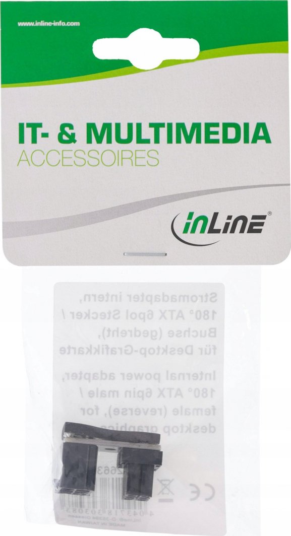Përshtatës i brendshëm energjie InLine, ATX 6pin 180°, mashkull femër