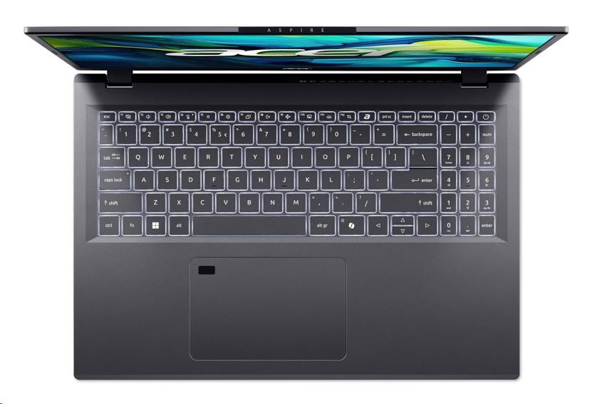 Laptop Acer Aspire 16 (A16-71GM-76JL), 16", Intel Core Ultra 5 125H, 16GB RAM, 1TB SSD, NVIDIA RTX 3050, i hirtë