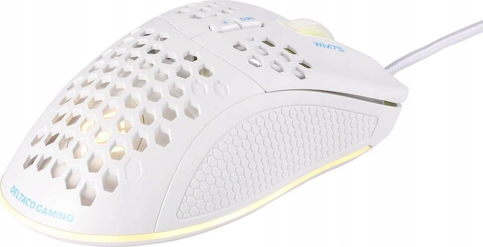Maus gaming Deltaco Gaming WM75, 6400 DPI, 7 butona, i bardhë
