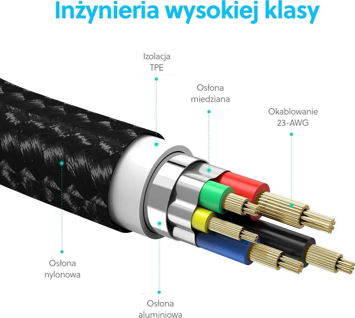 Kabllo USB Choetech IP0039, USB C në Lightning, 1.2 m, e zezë