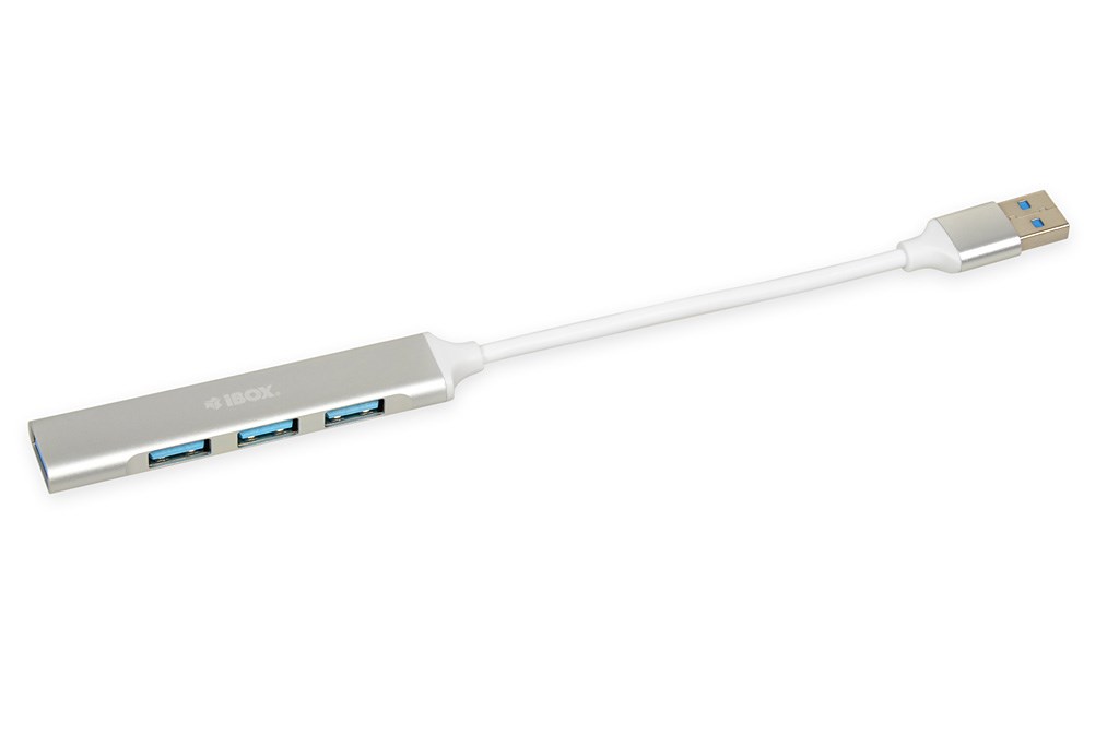 USB Hub iBOX IUH3FAS, 1x USB 3.0 + 3x USB 2.0, i argjendtë