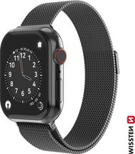 Rrip ore Swissten Mesh për Apple Watch, 38-40mm, metalik, i zi