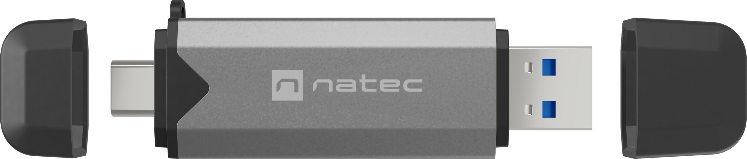Lexues kartelash Natec Scarab 3, USB 3.1, USB A dhe USB C, gri
