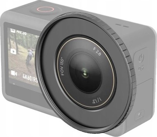 Adapter për kamera Puluz PU994B, për filtra 49mm, për DJI Osmo Action 4, i zi