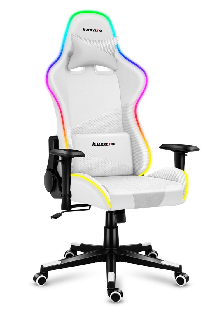 Karrige lojërash HUZARO FORCE 6.2, RGB LED, e bardhë