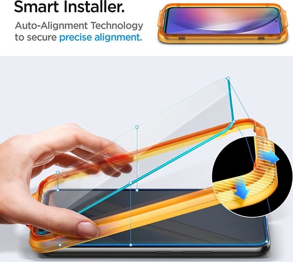 Mbrojtës ekrani Spigen AlignMaster, Galaxy A54 5G, xham i temperuar, 2 copë, transparent