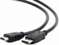 [OUTLET] Kabllo Gembird, DisplayPort M - HDMI, 3m, e zezë