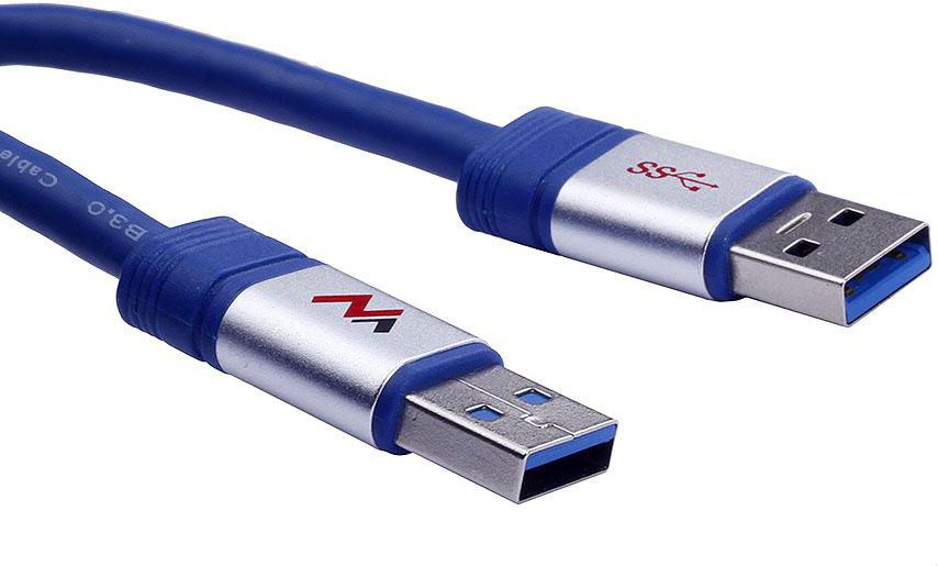 Kabllo Maclean USB-A - USB-A, 3m, e kaltër