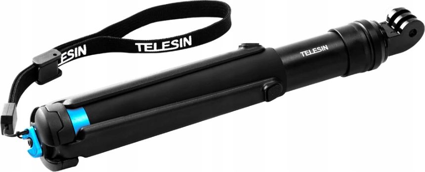 Селфи стап трипод Telesin GP-MNP-090-S, 20-90cm, за спортски камери, црн