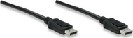 Kabllo Techly DisplayPort - DisplayPort, 0.5m, e zezë