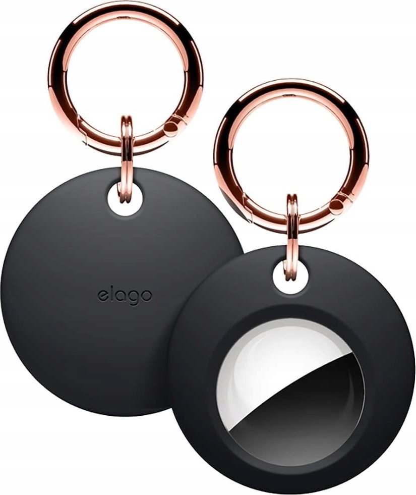 Mbajtëse çelësash Elago Basic Case për AirTag, silikon premium, dizajn i hollë, gri