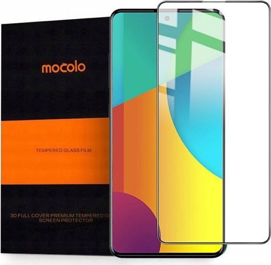 Xham mbrojtës Mocolo TG + Full Glue, për Galaxy A71, black standard