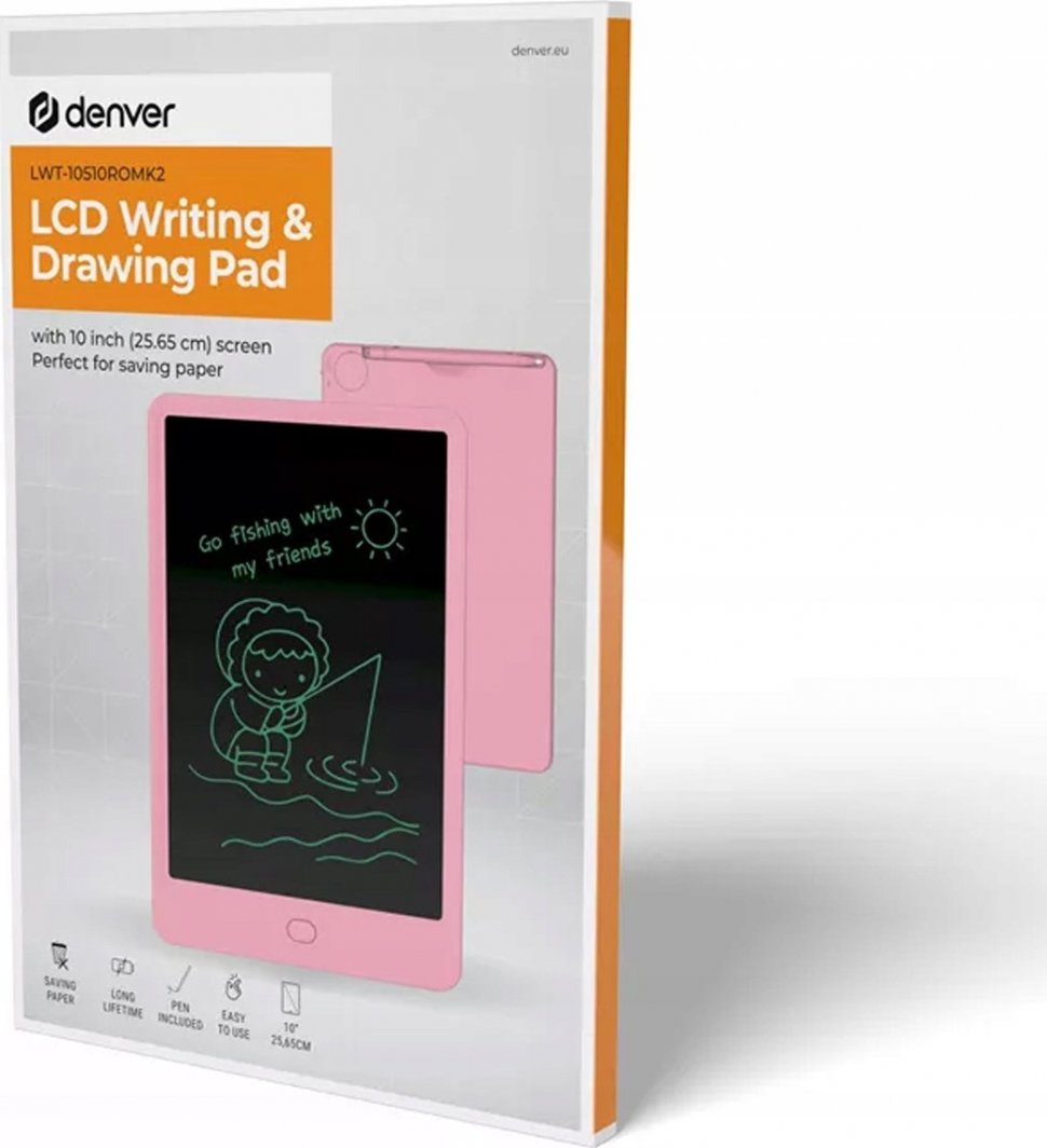 Графички таблет Денвер LWT-10510, 10.5", LCD, розова