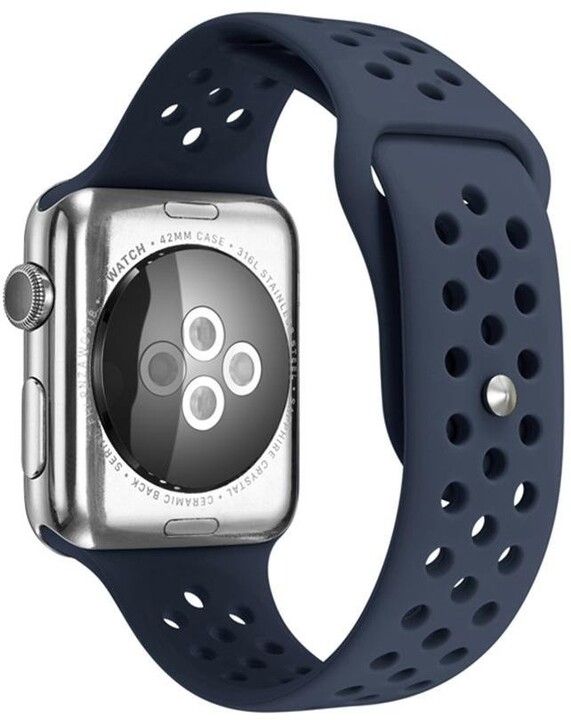 Rrip silikoni MAX MAS43 për Apple Watch, 42/44mm, i kaltër