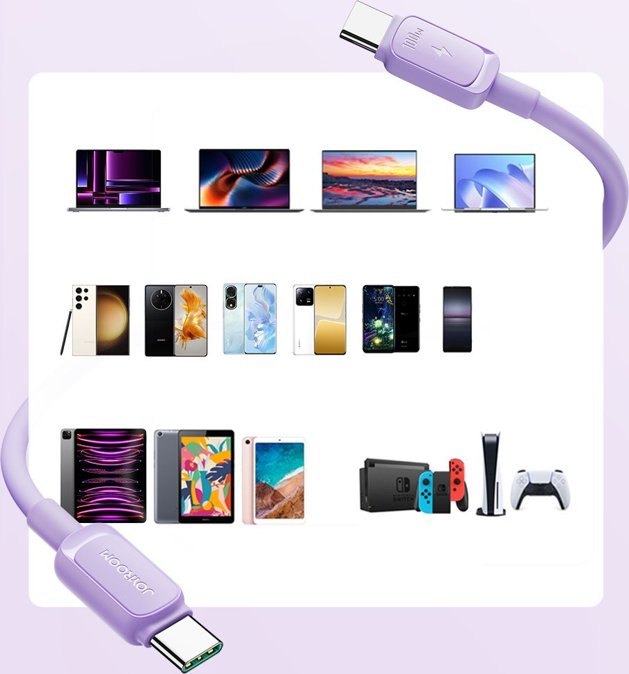 Kabllo USB Joyroom JYR757, USB C në USB C, 1.2m, lejla