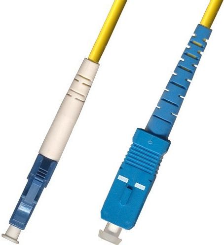 Kabllo me fibër optike MicroConnect LC/UPC - SC/UPC, 9/125 µm, 2m, e verdhë
