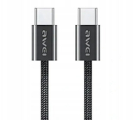 Kabllo Awei CL-219T USB C në USB C, 60W, 1m, i zi