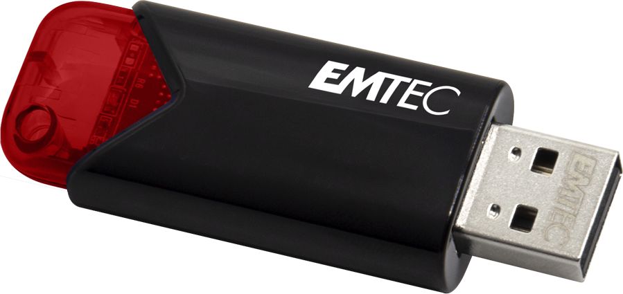 USB Flash Emtec Click Easy, 256GB, USB 3.2 Gen 1, e zezë e kuqe