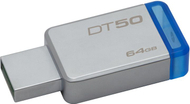 USB Kingston DataTraveler 50, 64 GB, i kaltër