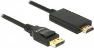 Kabllo Delock DisplayPort në HDMI, 2 m, e zezë (85317)