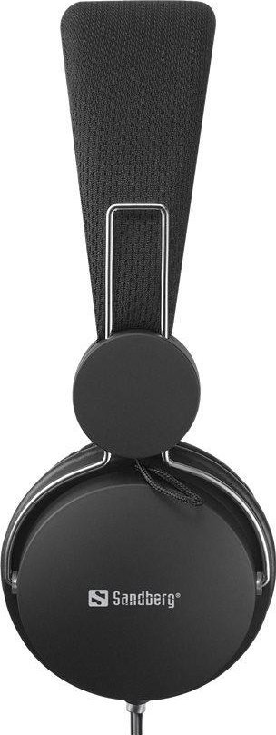 Kufje Sandberg MiniJack Headset, jack 3.5 mm, me mikrofon në kabllo, të zeza