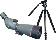 Teleskop vrojtimi Focus Viewmaster ED 20-60x80 me tripod Sirui R2004+VH10, 80mm, i zi