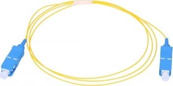 Kabllo optike Extralink Patchcord SC UPC SC UPC, SM simplex 1.5m, 0.9mm, e verdhë