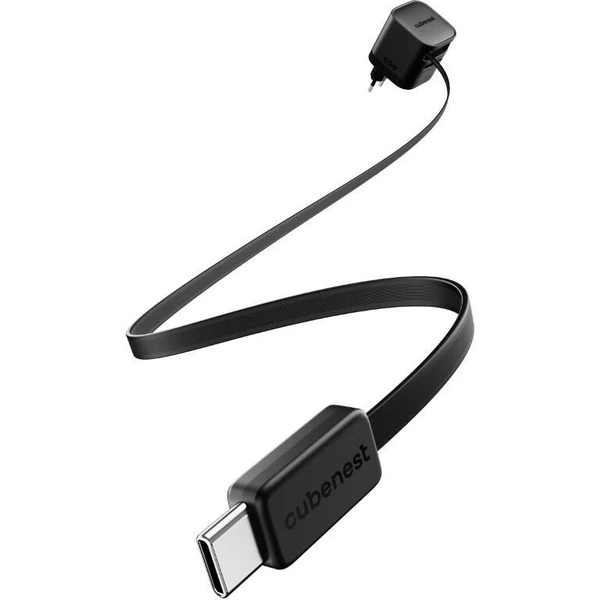 Karikues Cubenest S3D2 PD GaN, 65W, me kabllo USB C, i zi