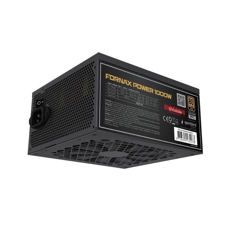 Напојување ATX, 1000W, 80 Plus Gold, модуларно, црно