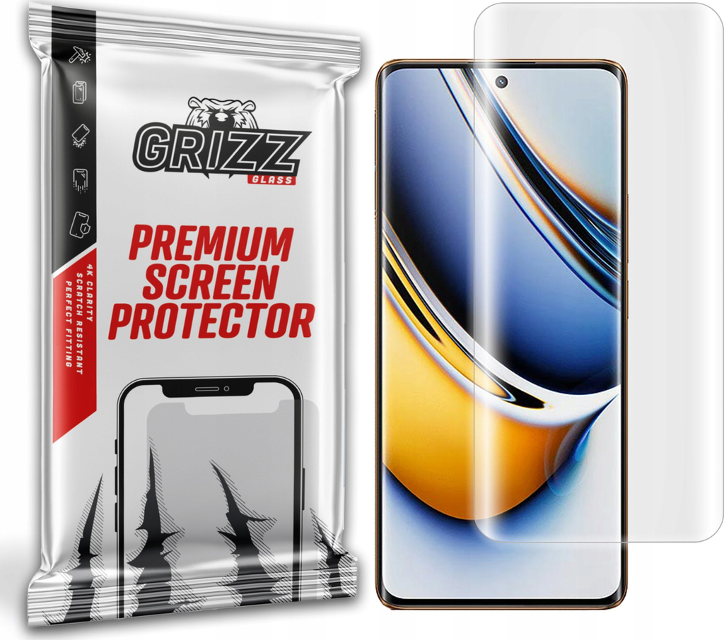 Mbrojtëse ekrani GrizzGlass Hydrogel Film, për Realme 11 Pro+, transparente