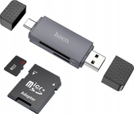 Lexues kartelash HOCO 2 in 1, USB A dhe USB C 3.0, SD TF, 5Gbps