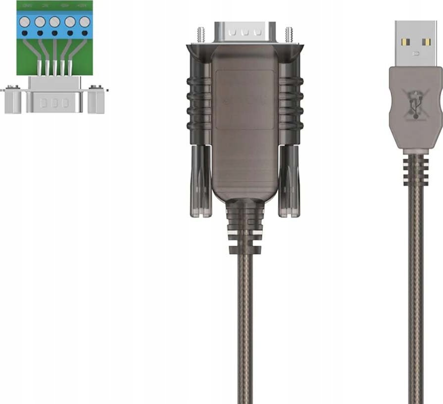 Adapter Unitek USB 2.0 në RS422 RS485, chipset FTDI, 1.5m, me USB hub