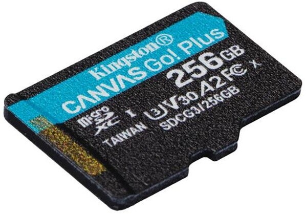 Kartë memorie Kingston Micro SDXC Canvas Go! Plus, 256GB, 170MB/s, UHS-I U3 + përshtatës SD