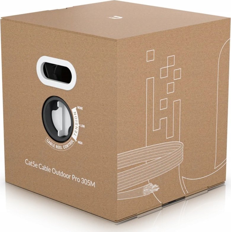 Kabllo rrjeti Ubiquiti UACC-CABLE-C5E-OUTDOOR-PRO, Cat5e, 305m, i bardhë