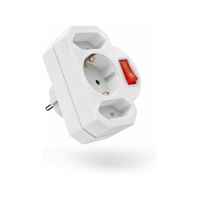 Socket Adapter 3-Way Switch