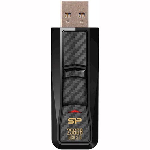 USB Flash Drive Silicon Power Blaze B50, 256GB, USB 3.2 Gen 1, e zezë