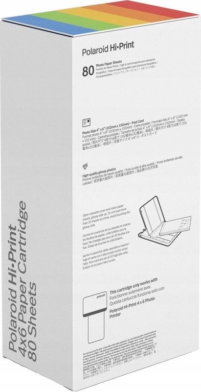 Letër fotografike Polaroid Hi Print, kartridha 4x6 10x15cm, 80 fletë