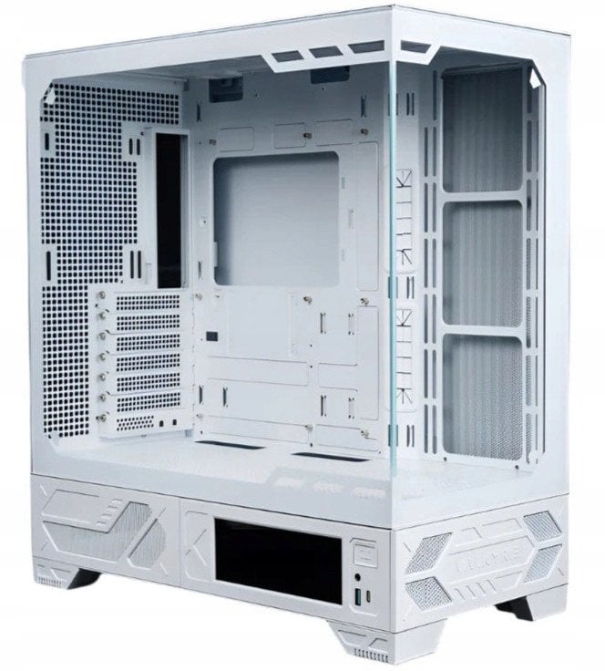 Kuti kompjuteri Valkyrie VK03 LCD, ATX, panel LCD, e bardhë