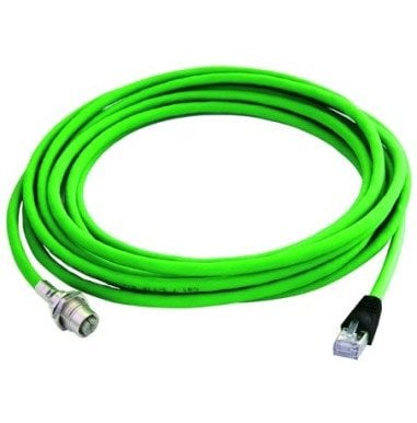 Kabllo rrjeti Telegärtner STX M12x1 RJ45 VL X-code Cat6A, 1m, e zezë