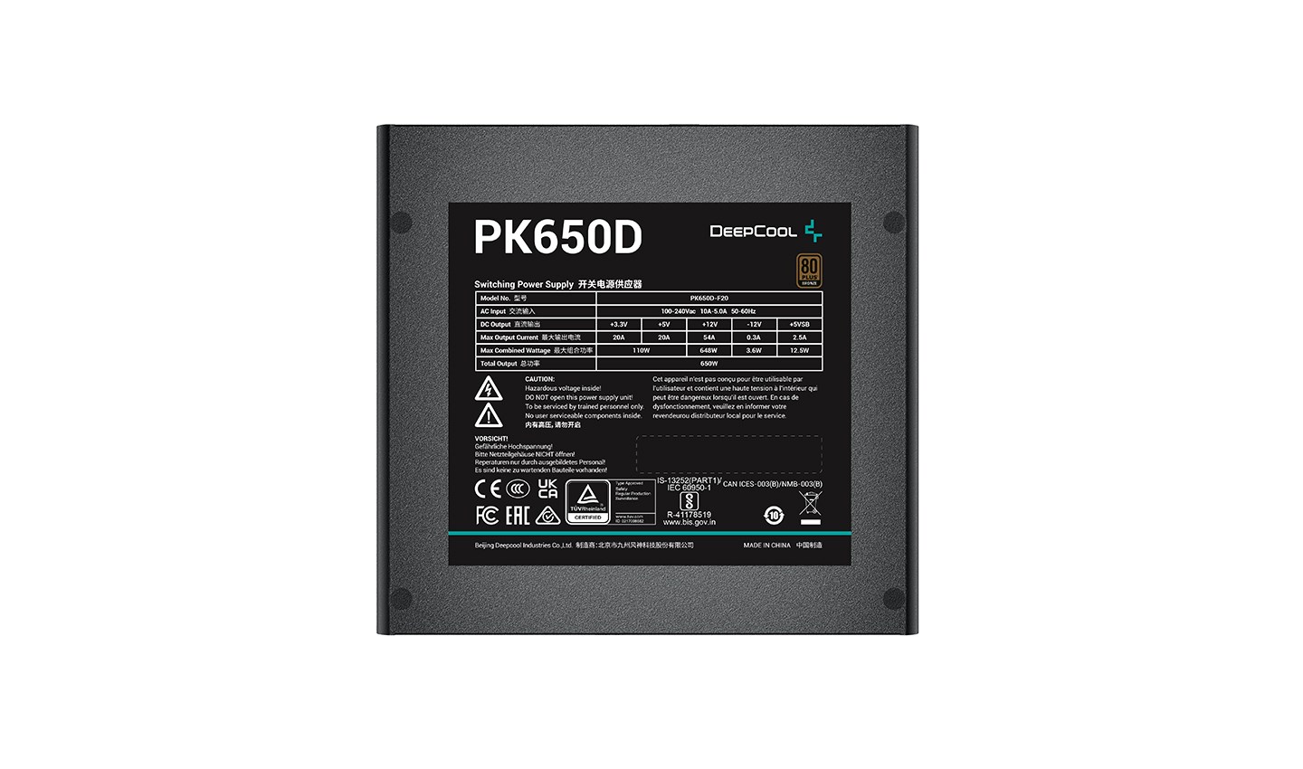 Furnizues me energji Deepcool PK650D, 650W, 80 PLUS Bronze, i zi