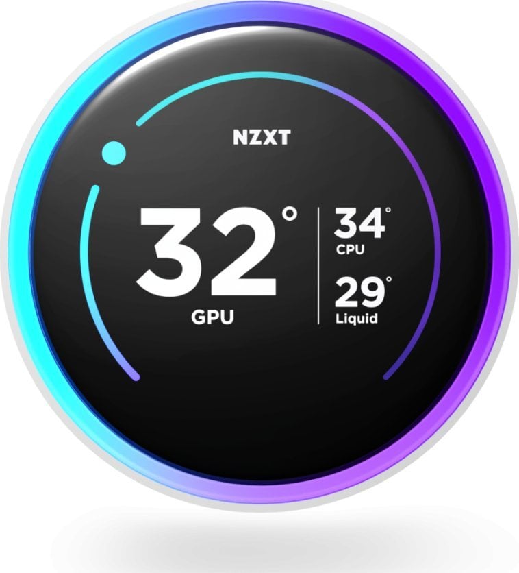 Ладилник за вода за процесор NZXT Kraken Elite 360 RGB, 360 mm, IPS екран 2.72\", бел