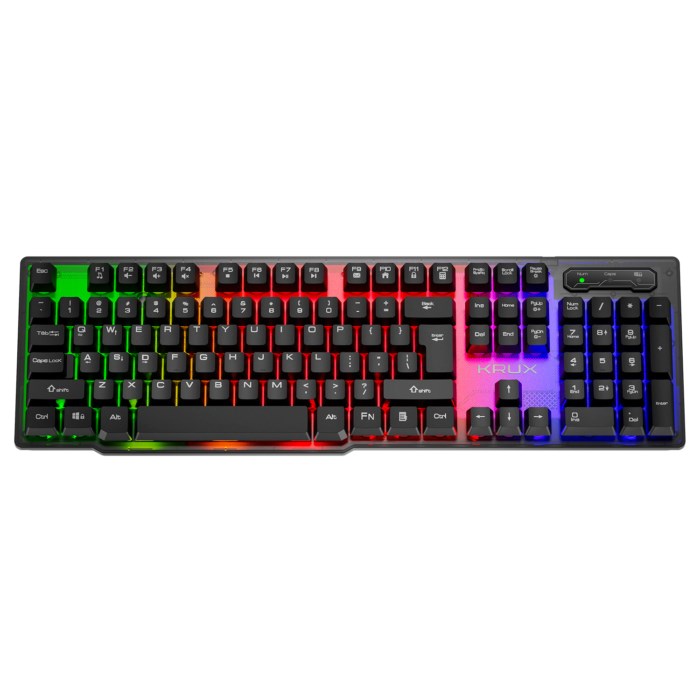 Tastierë Gaming Krux Solar, USB, RGB, e zezë
