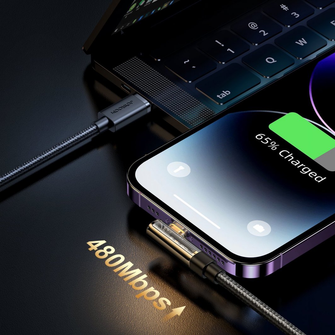 Kabllo karikimi Joyroom JYR652, USB C në Lightning, 1.2m, 20W, e zezë