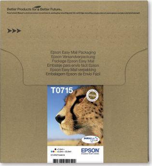Ngjyrë Epson T071 CMYK (C13T07154511), 4 copë