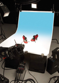 Фотографска позадина Colorama Colorgrad, 100x170cm, бела аквамарин