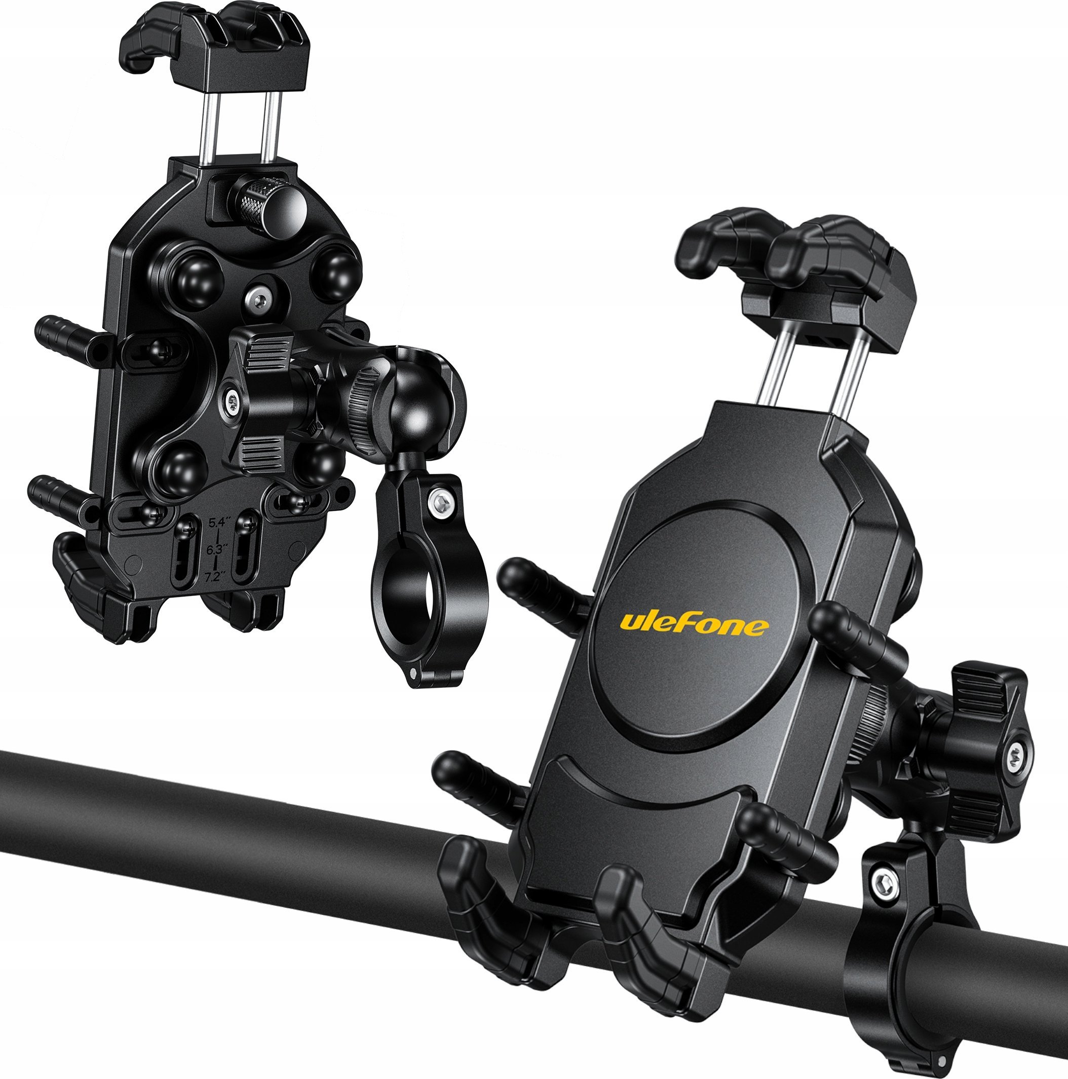Mbajtëse telefoni për biçikletë Ulefone Armor Mount Pro, 5.4"-7.2", e zezë