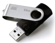 USB Pendrive GoodRam UTS2.0, 64 GB, USB 2.0, e zezë